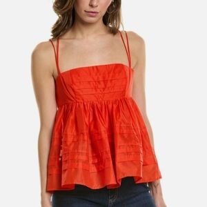 Staud Theo Top in Tomato